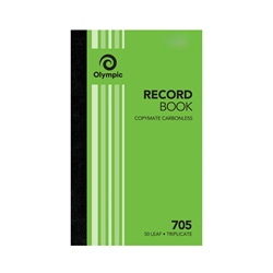 OLYMPIC CARBONLESS RECORD BOOK 705 Trip 50Leaf 200x125mm